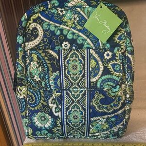 Vera Bradley rhythm & blues Teal and Navy Paisley Backpack